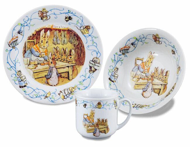Beatrix Potter Peter Rabbit 150th Anniversary Three Piece Childrens Breakfast Set