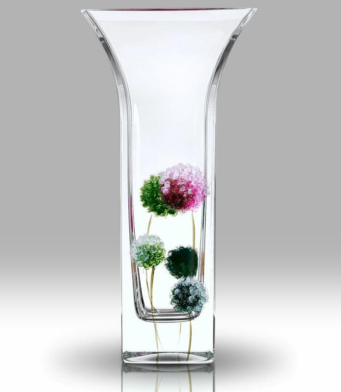 Nobile Glass PomPom Dahlia Flared Vase 22.5cm