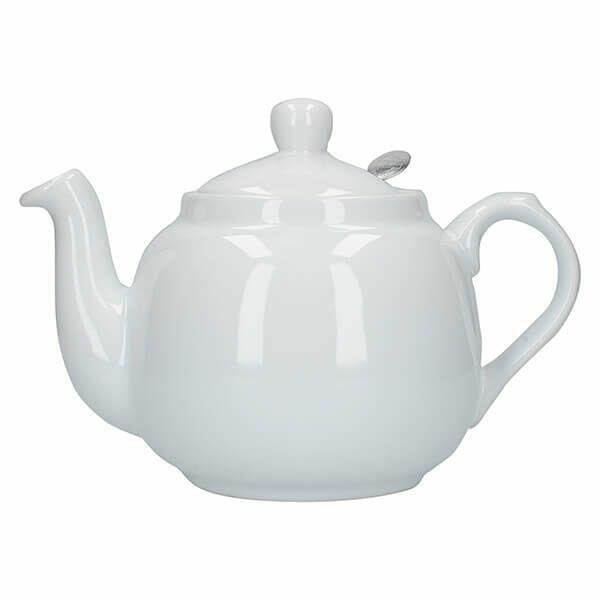 London Pottery Farmhouse Filter Teapot 4 Cup White