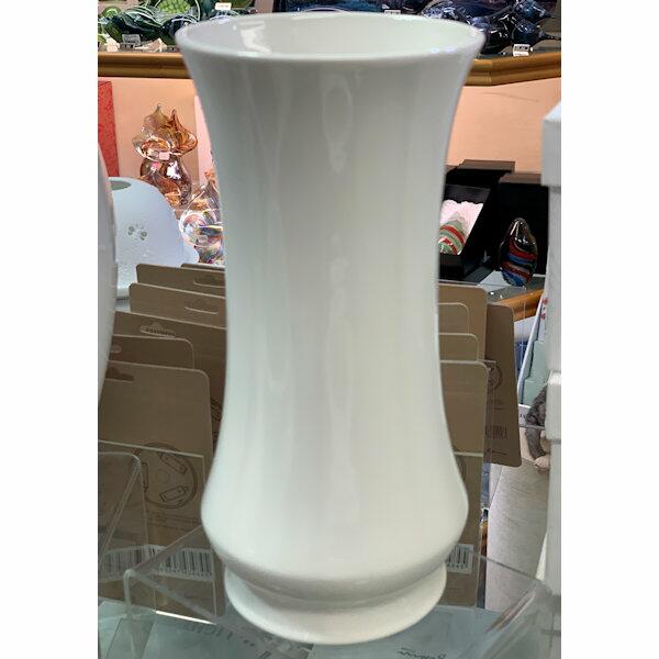 White Waisted Vase 21cm 8.5in
