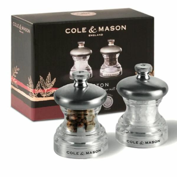 Cole & Mason Button Mini Salt & Pepper Mill Gift Set - New Kitchen