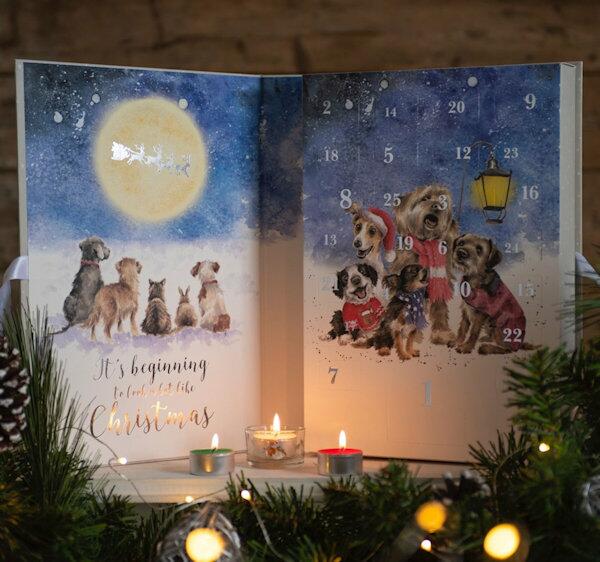 Wrendale Designs Advent Calendar Tealights O Holy Night Dog