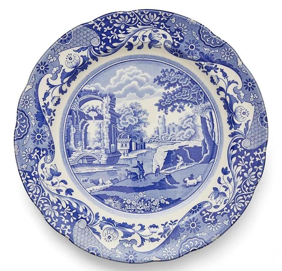 Spode Blue Italian Christmas Tree Plate 27cm