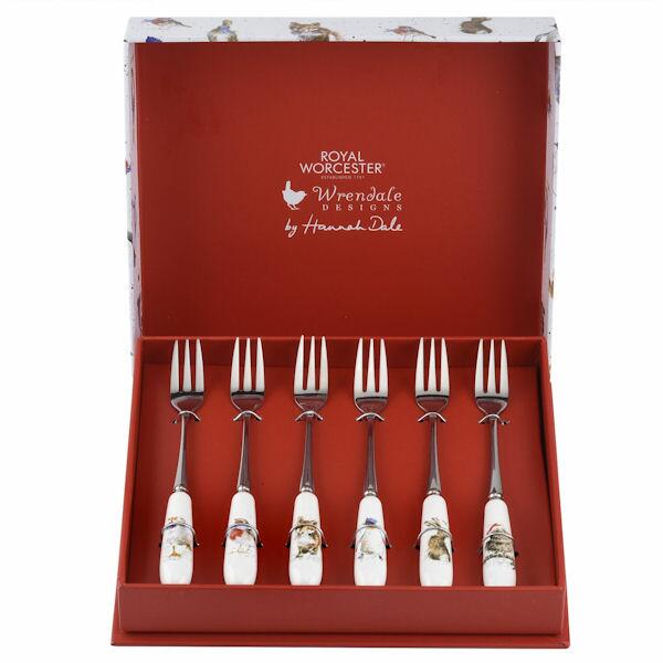 Royal Worcester Wrendale Designs - Christmas Pastry Forks Set of 6