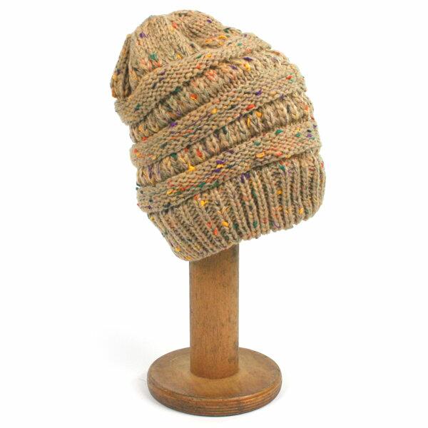 Beanie style Hat with Cosy Lining - Oatmeal