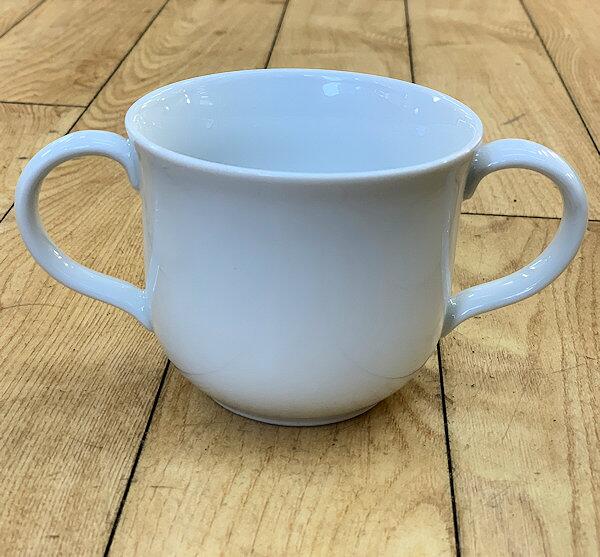 White - 2 Handle Double Handled Cup Larger Size