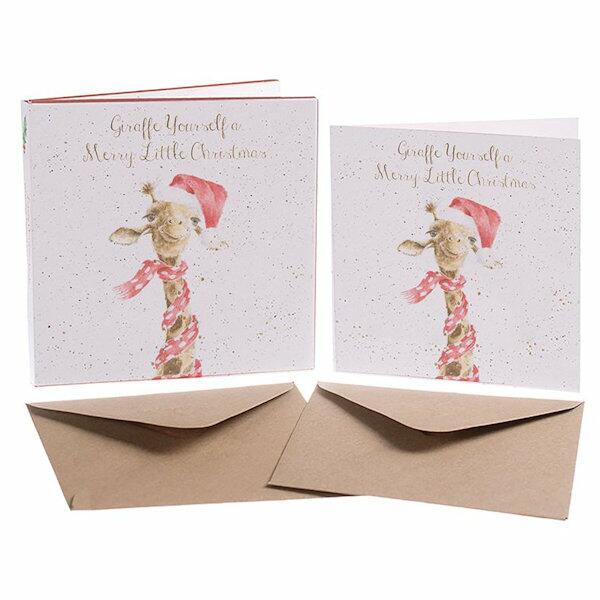 Wrendale Designs Giraffe Yourself a Merry Little Christmas - Boxed Cards