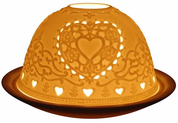 Light Glow Hearts Tealight Candle Holder