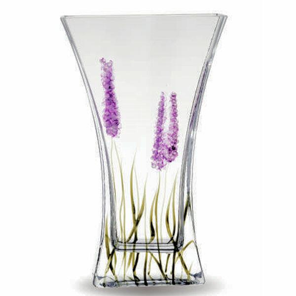 Nobile Glass Lavender Flat Flared Vase 23cm 1874-18