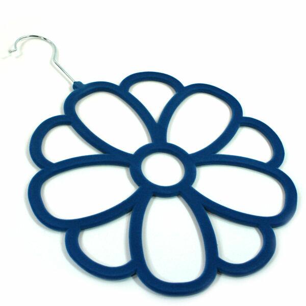 Scarf Hanger - Navy Blue Flower