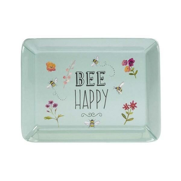 Bee Happy -  Melamine Scatter Tray Blue - Bee Happy