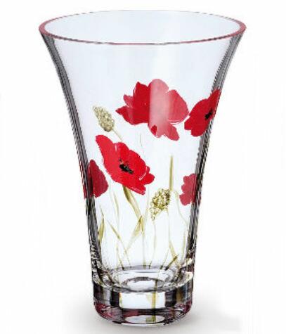 Nobile Glass Poppy Fields Flared Vase 19cm 2024-19