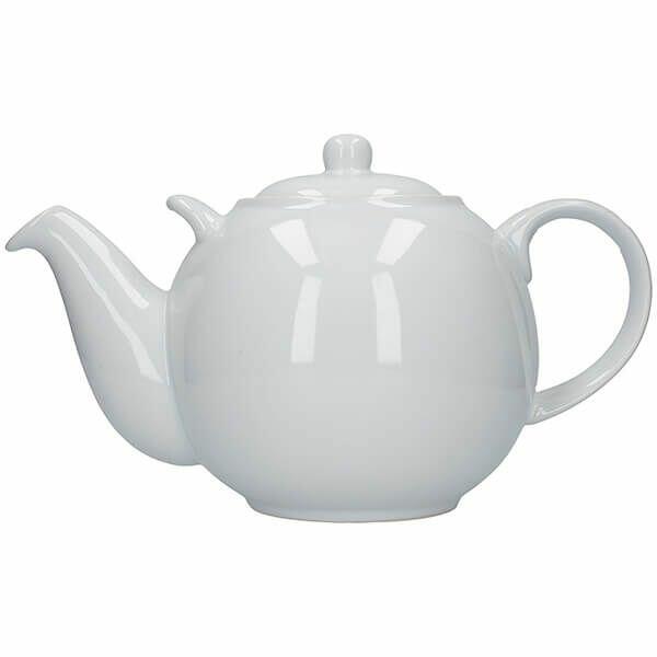 London Pottery Globe Teapot 10 Cup White