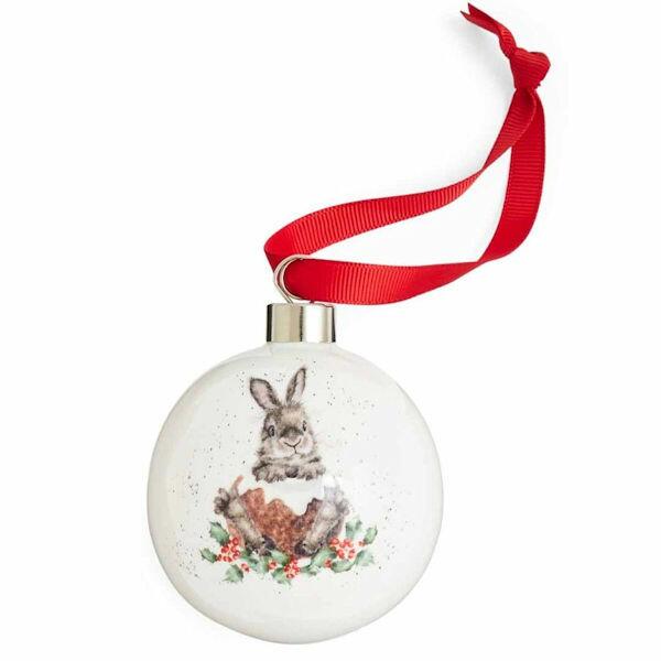 Royal Worcester Wrendale Designs - Christmas Bauble - Merry Little Xmas