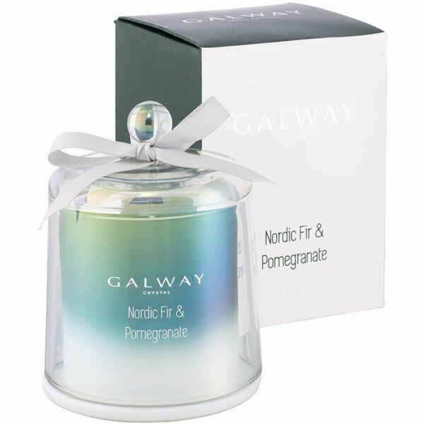 Galway Crystal Nordic Fir & Pomegranate Bell Jar Candle