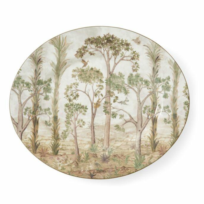 Spode Tall Trees Oval Platter 35.5x30.5cm 14inch