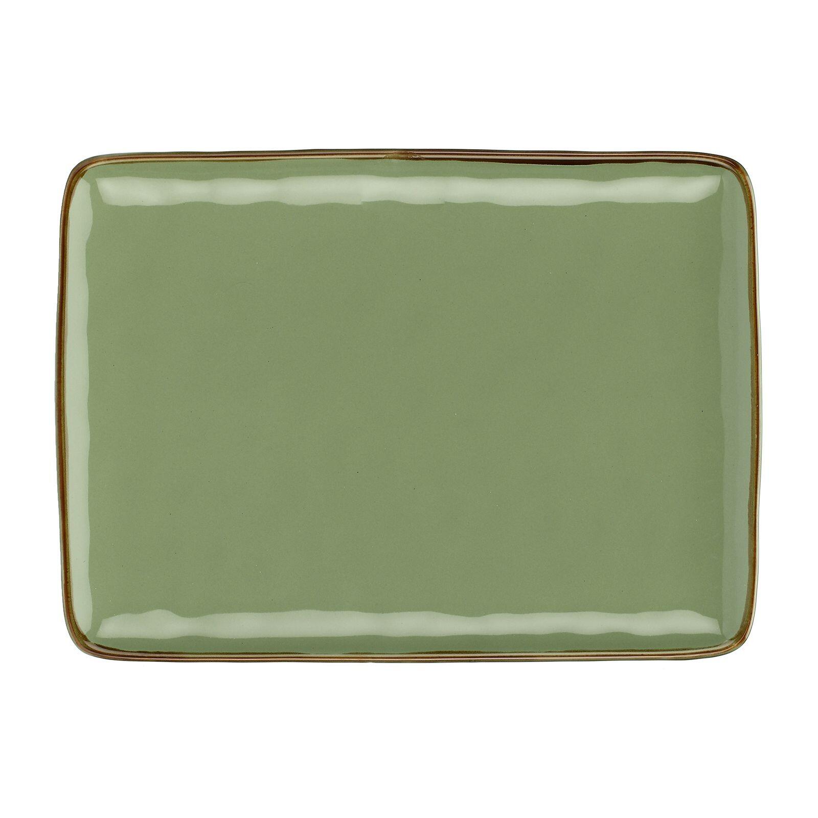Rose & Tulipani Concerto Verde Oliva Tray 36cm x 26.5cm