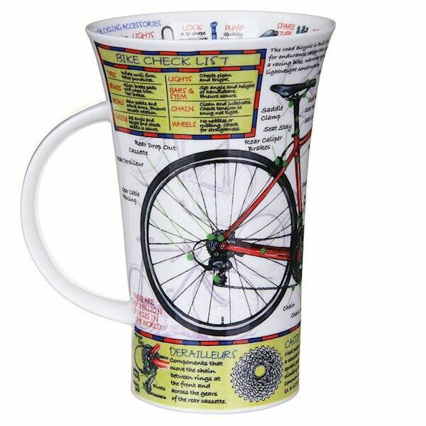 Dunoon Glencoe Shape Mug - Bike Anatomy - Boxed