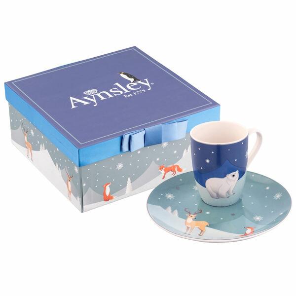 Aynsley Winter Animals Mug & Plate Set