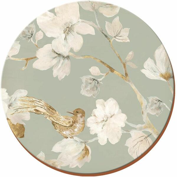 Duck Egg Floral - Creative Tops 4 Round Premium Placemats