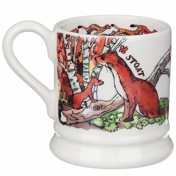 Emma Bridgewater In The Woods Owl & Stoat Half Pint Mug