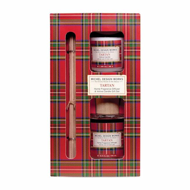 Michel Design Works - Tartan Home Fragrance Reed Diffuser & Votive Candle Gift Set