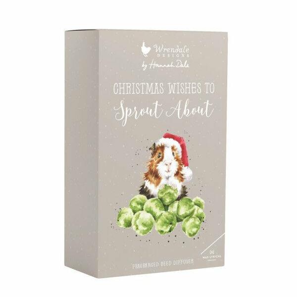 Wrendale Designs Christmas Reed Diffuser 40ml Sprout About Guinea Pig