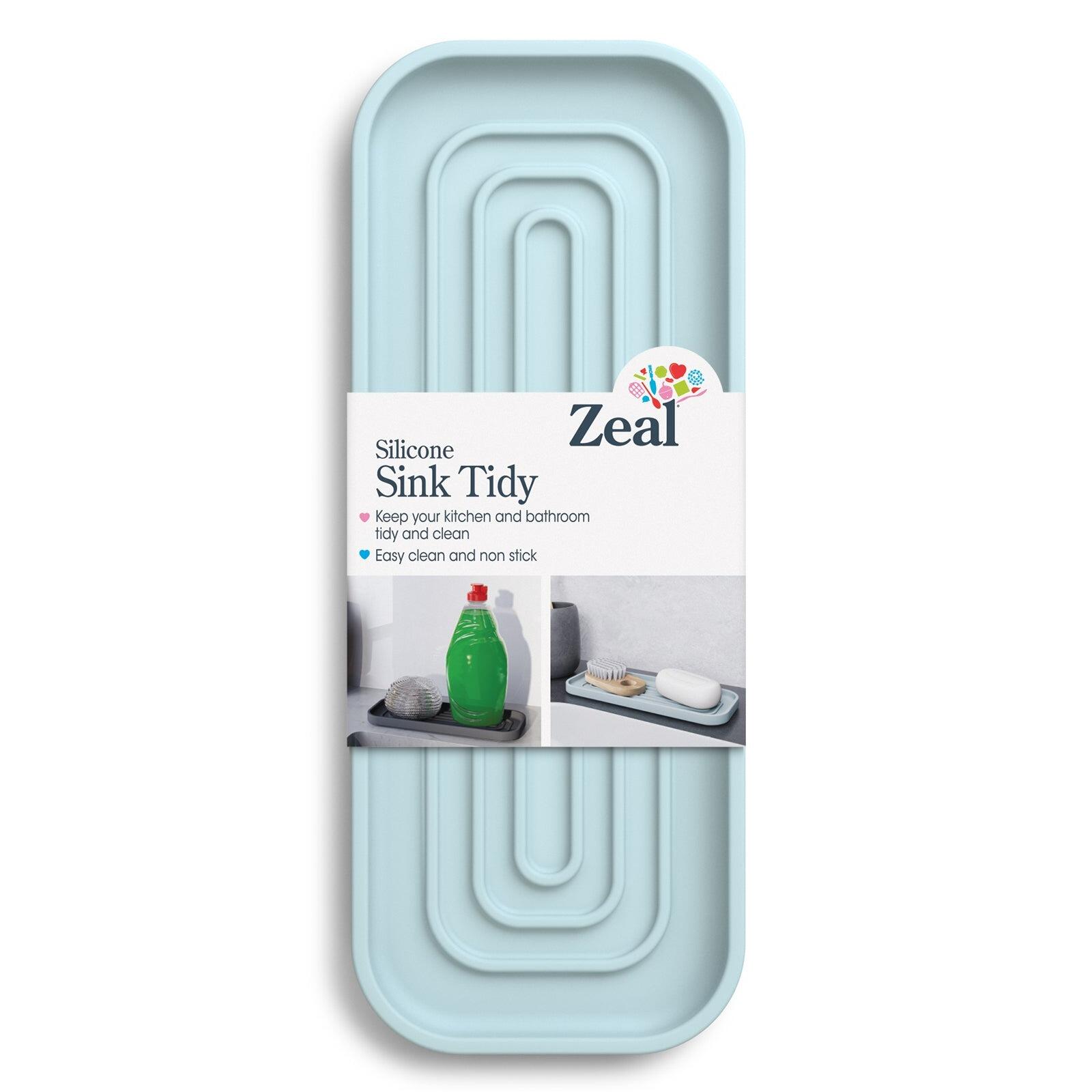 Zeal Kitchen & Bathroom Silicone Sink Tidy Duck Egg Blue