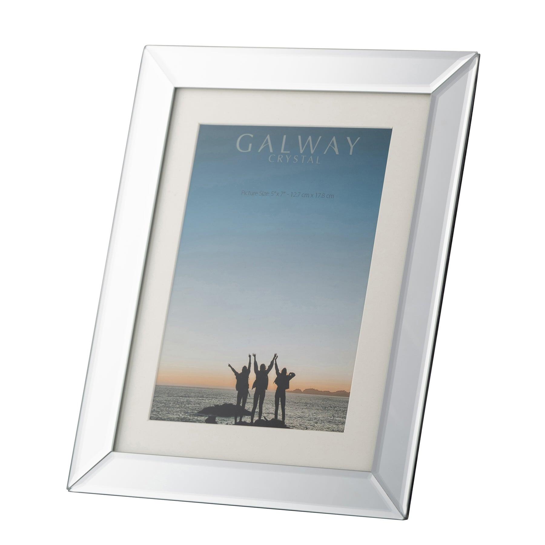 Galway Crystal Reflect Mirror Glass Photo Frame 5in x 7in