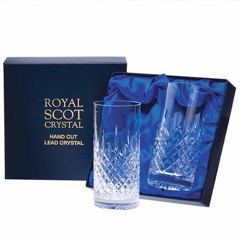 Royal Scot - London - Presentation Box 2 Tall Tumblers (Highballs)