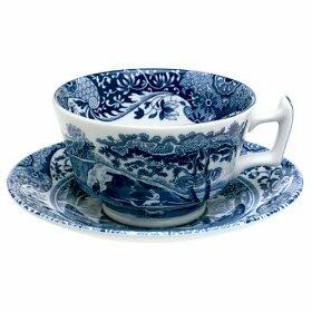 Spode Blue Italian - Teacup Tea Cup and Saucer