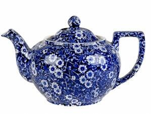 Burleigh Blue Calico Teapot Large 7 cups