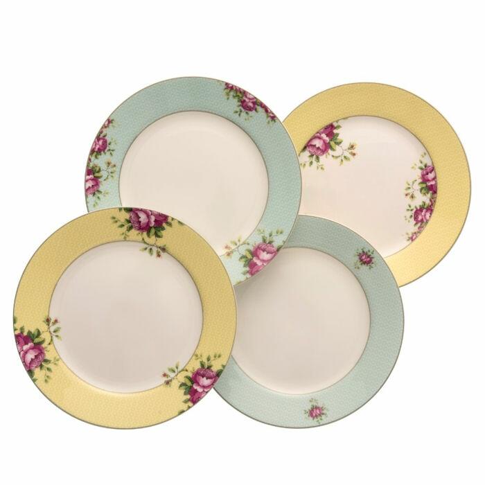 Aynsley Archive Rose Side Plates Set of 4