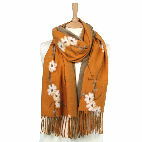 Oriental Blossom Scarf - Golden/Beige