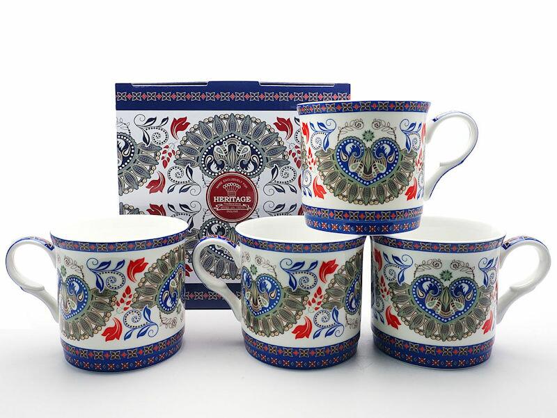 Heritage Bone China - Imari Mugs - Set of 4 Gift Boxed