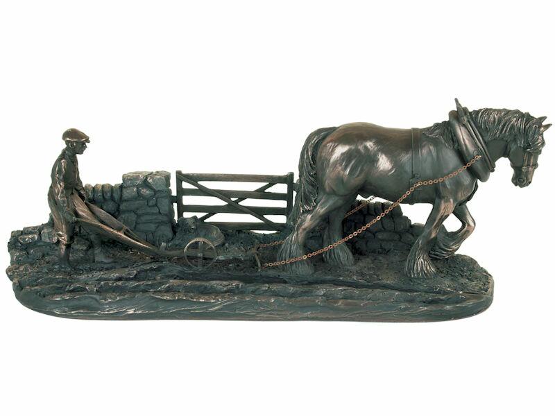 Genesis Fine Arts - The Ploughman and Horse Bronze