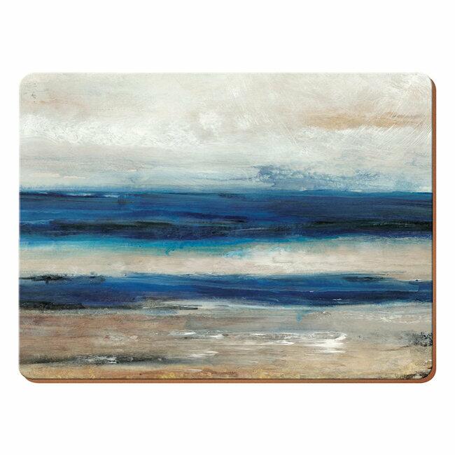 Blue Abstract Ocean View - Creative Tops 4 Large Premium Tablemats