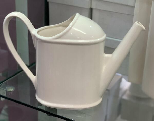 White Watering Can Vase 20cm Tall