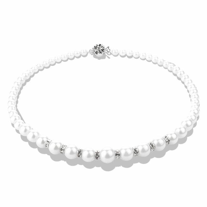 Newbridge Pearl with Crystal Necklace