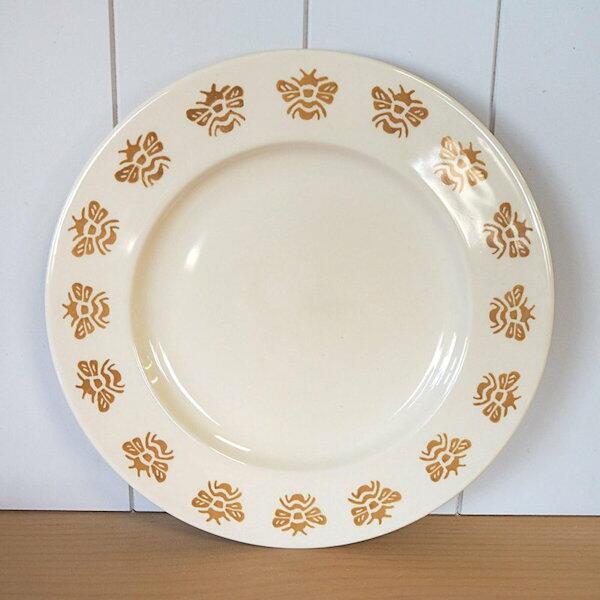 Peregrine Creamware Ochre Queen Bee - Dinner Plate