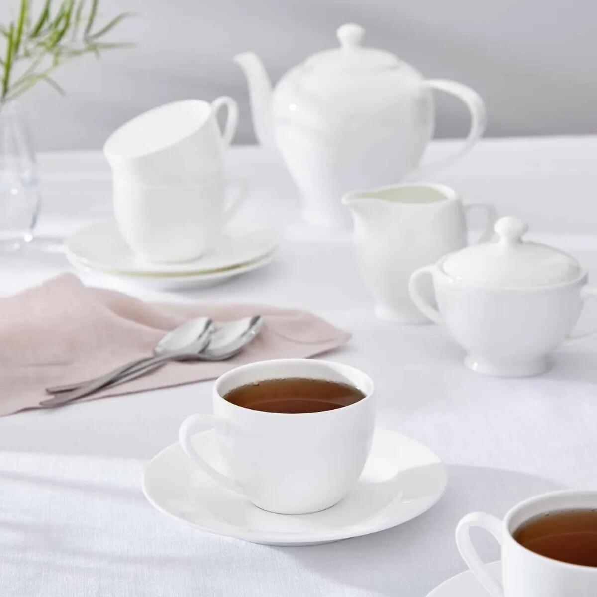Royal Worcester Serendipity Platinum Teacup & Saucer 0.25L Set of 4
