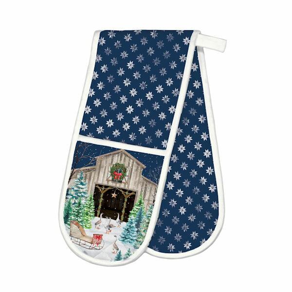 Michel Design Works - Christmas Snow Double Oven Gloves
