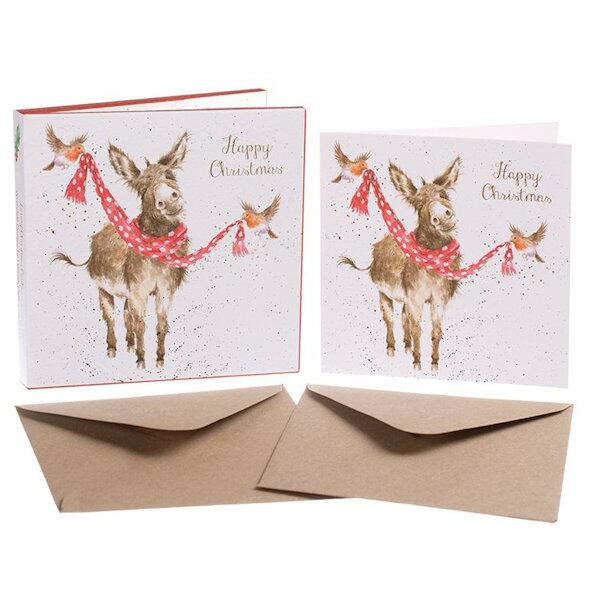Wrendale Designs All Wrapped Up Donkey - Boxed Cards