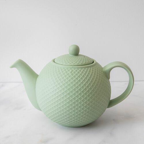 London Pottery Globe Teapot 4 Cup Mint Green Textured Teapot