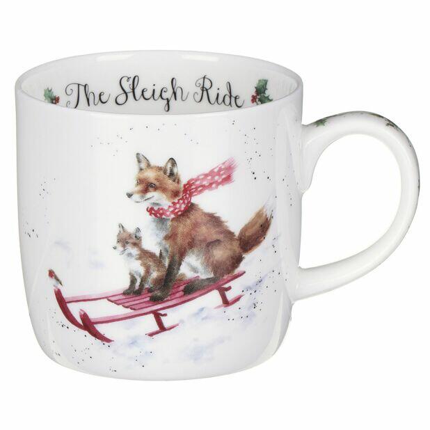 Royal Worcester Wrendale Designs - Mug - Sleigh Ride Fox