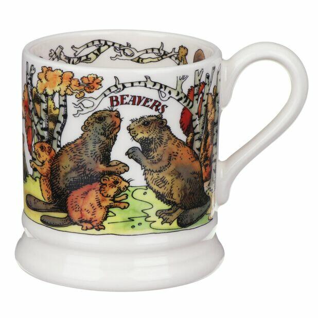 Emma Bridgewater In The Woods Beavers Half Pint Mug