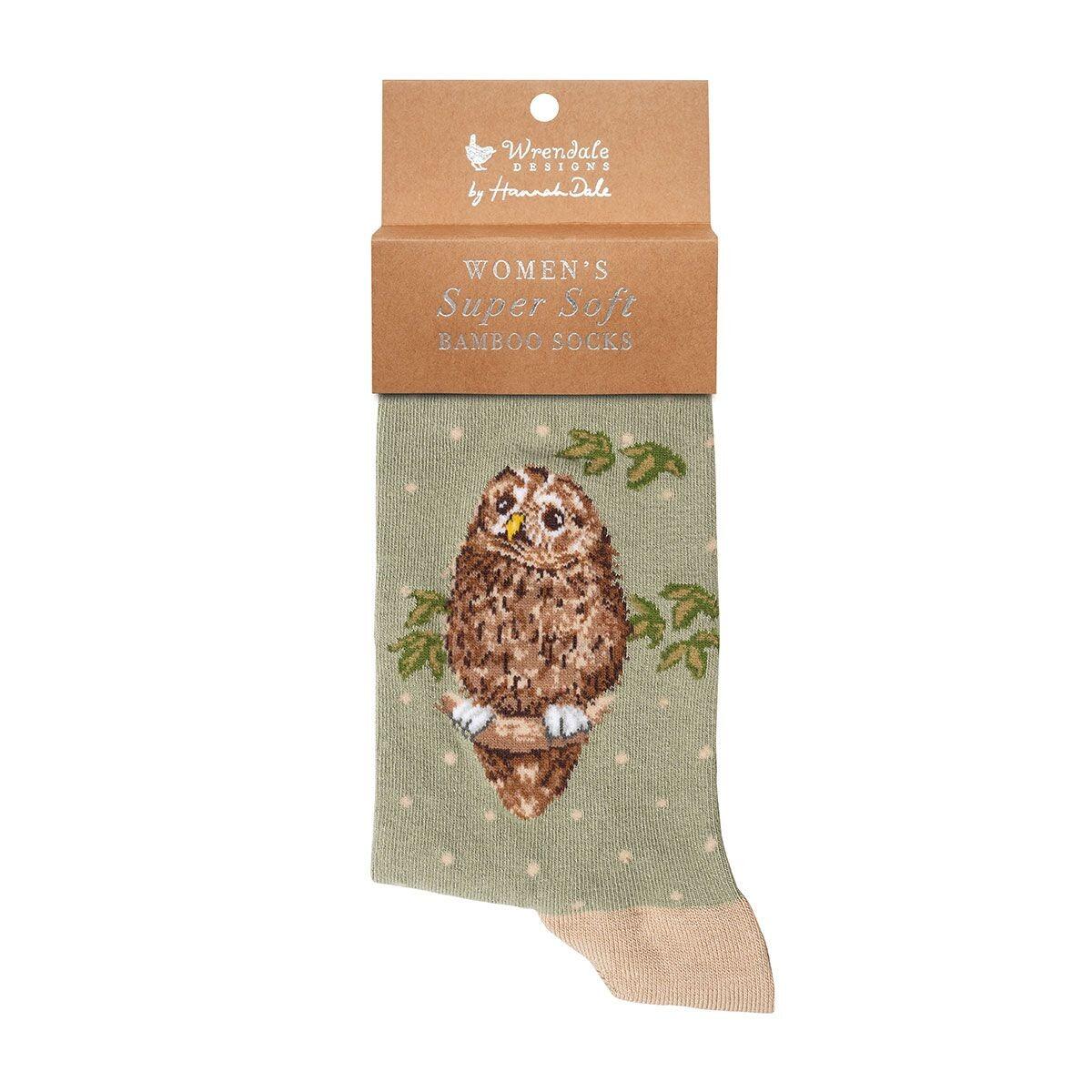Wrendale Designs - Ladies Socks - Owl - Treetops