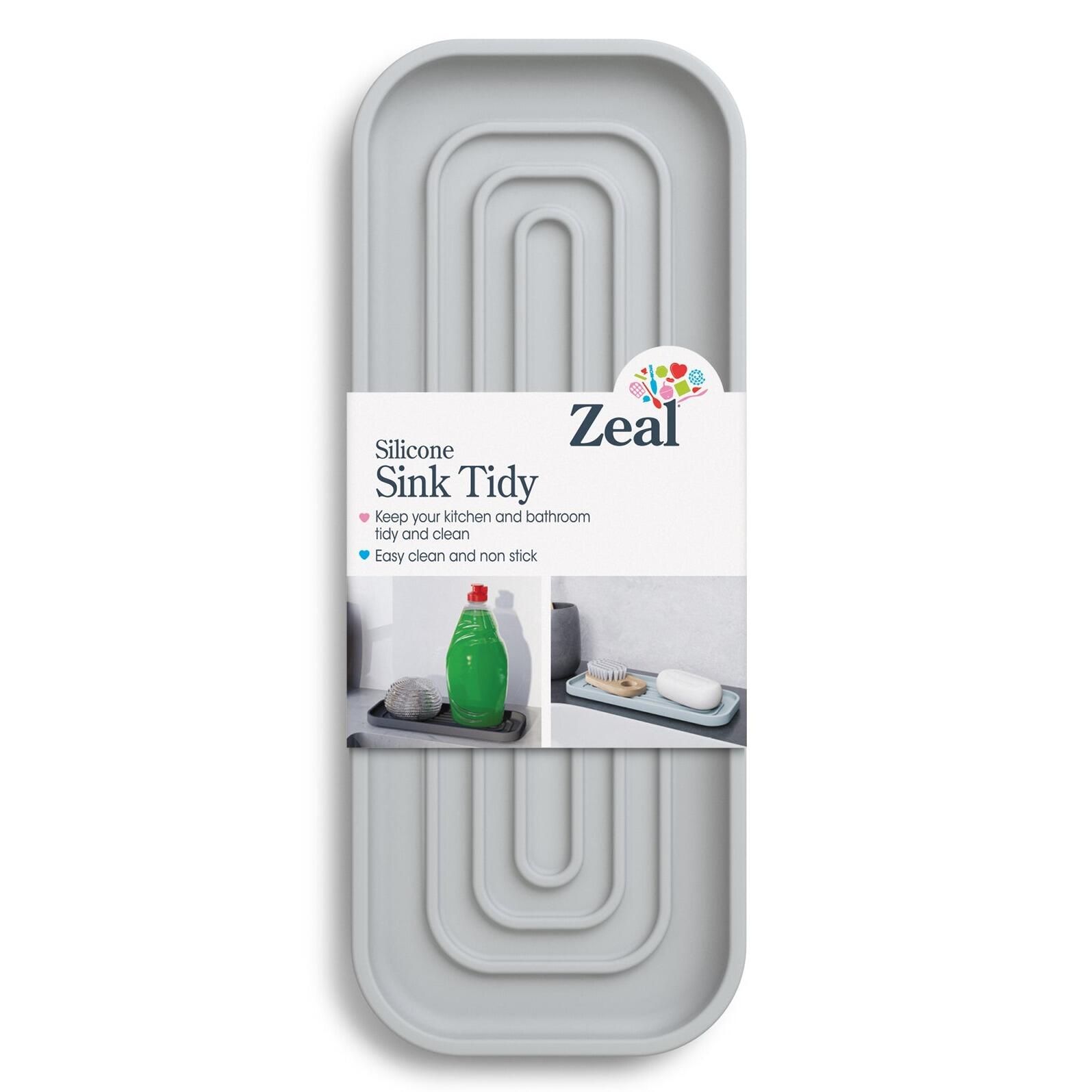 Zeal Kitchen & Bathroom Silicone Sink Tidy French Grey