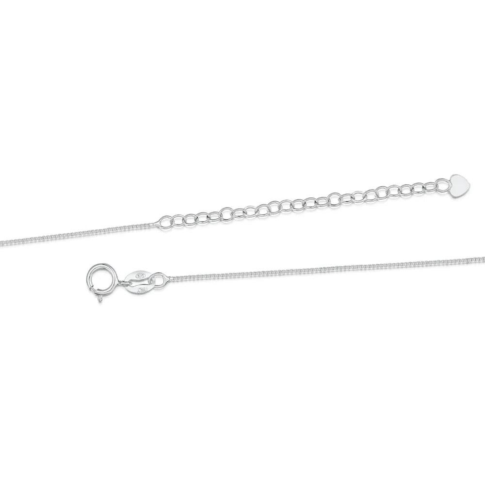 Shrieking Violet Forget Me Not - Large Heart Pendant Necklace in Sterling Silver