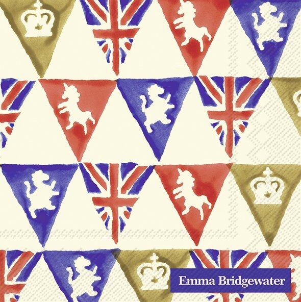 Emma Bridgewater - Napkins - Cocktail - Union Jack Bunting Cream
